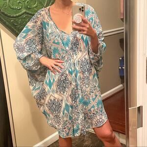 Bisou Bisou Floral Cover Up Casual Dress